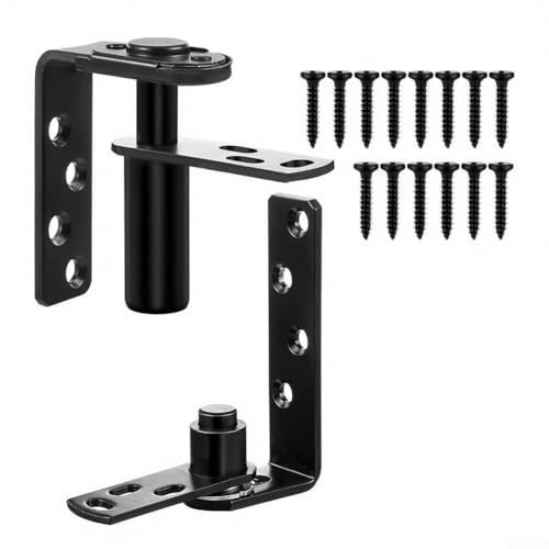 Selbstschließendes Doppel-Scharnier für Limousinentür, 304 Edelstahl, für Café, Scheune oder Lamellentüren, robuste schwarze Hardware (M) von Todikaper