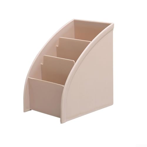 Tabletop Storage Organizer, Remote Control Holder Stationery Pen Box Container 3-Grid Design for Home Office (Khaki) von Todikaper