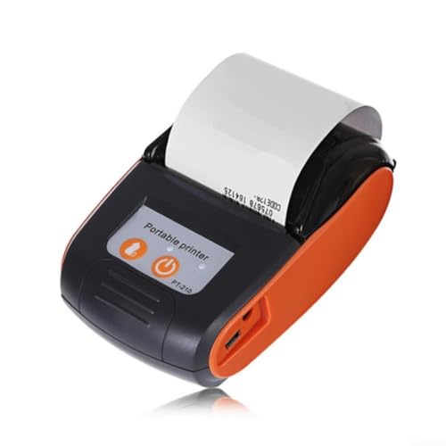 Todikaper Thermobondrucker, 58 mm, Taschendrucker, kompatibel mit Android für iOS, hohe Geschwindigkeit, geräuscharm, flexibler Roller, klarer Ausgang, Orange Todikaper Thermobondrucker, 58 mm, Taschendrucker, kompatibel mit Android für iOS, hohe Geschwindigkeit, geräuscharm, flexibler Roller, klarer Ausgang, Orange von Todikaper