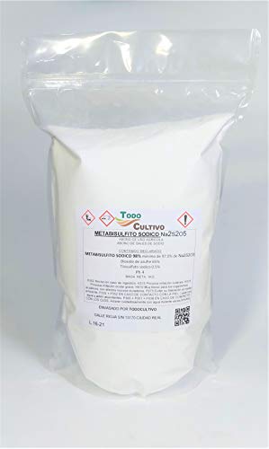 Metabisulfit Na2S2O5 1 kg (Natriumdisulfit oder Natriumpyrosulfit), Lebensmittelkonservierungsmittel, Wasserbehandlungen, Papierfarbstoffe oder Goldübersetzer von Todo Cultivo