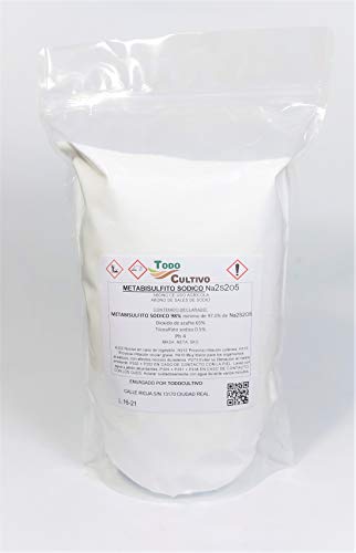 Metabisulfit Na2S2O5 5 kg (Natriumdisulfit oder Natriumpyrosulfit) – Lebensmittelkonservierungsmittel, Wasserbehandlungen, Papierfarbstoffe oder Goldübersetzer von Todo Cultivo