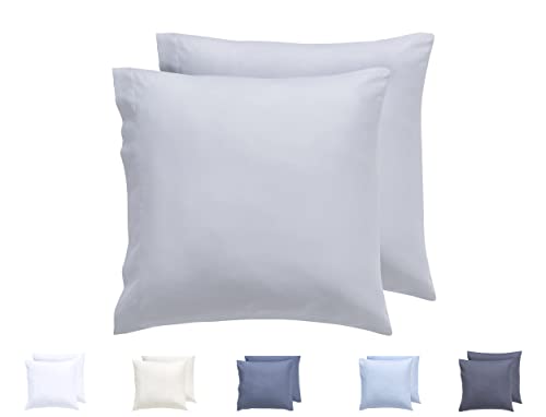 Todocama 2 Kissenbezüge, extra weich, hypoallergen, Set mit 2 Kissenbezügen, 50 x 50 cm, Hellgrau Todocama 2 Kissenbezüge, extra weich, hypoallergen, Set mit 2 Kissenbezügen, 50 x 50 cm, Hellgrau von Todocama