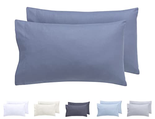 Todocama 2 Kissenbezüge, extra weiche Mikrofaser, hypoallergen, Set mit 2 Stück, 30 x 50 cm, Graublau von Todocama