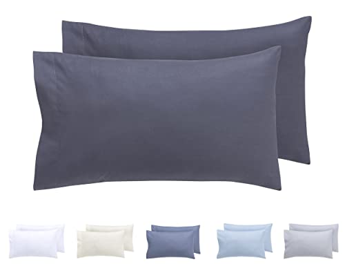 Todocama 2 Kissenbezüge, extra weiche Mikrofaser, hypoallergen, 2 Stück, 30 x 50 cm, Dunkelgrau von Todocama