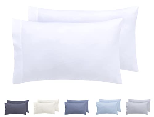 Todocama 2 Kissenbezüge, Mikrofaser, extra weich, hypoallergen, Set mit 2 Stück, 30 x 50 cm, Weiß von Todocama