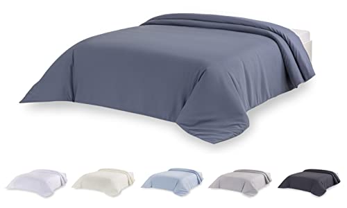 Todocama Bettbezug aus Mikrofaser, extra weich, graublau, Bett 80/90 cm, 150 x 220 cm. von Todocama