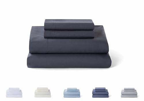 Todocama Bettwäsche-Set, 4-teilig, 5003, Spannbettlaken, Bettlaken, 2 Kissenbezüge, 50 x 80 cm, für Betten mit 105 x 190/200 cm, Dunkelgrau Todocama Bettwäsche-Set, 4-teilig, 5003, Spannbettlaken, Bettlaken, 2 Kissenbezüge, 50 x 80 cm, für Betten mit 105 x 190/200 cm, Dunkelgrau von Todocama