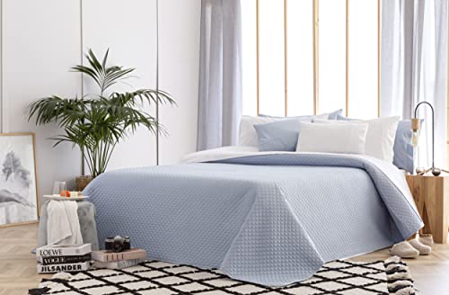 Todocama Feine Steppdecke mit Rautenmuster, für Frühling, Sommer, Herbst und Winter, 100% extra weiche Mikrofaser, Mehrzweck-Bettbezug von Todocama