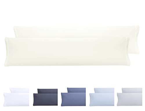 Todocama 2 Kissenbezüge, extra weiche Mikrofaser, hypoallergen, Set mit 2 Kissenbezügen, 120 x 40 cm, Beige von Todocama