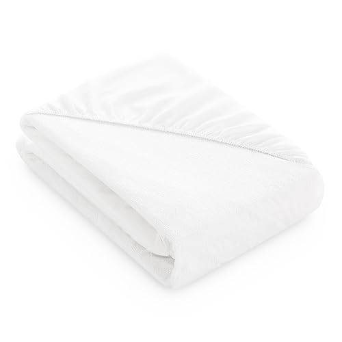 Todocama Matratzenschoner, verstellbar, Frottee, wasserdicht und atmungsaktiv, 3003 (alle Größen erhältlich) (Bett 200 x 190/200 cm), Weiß von Todocama