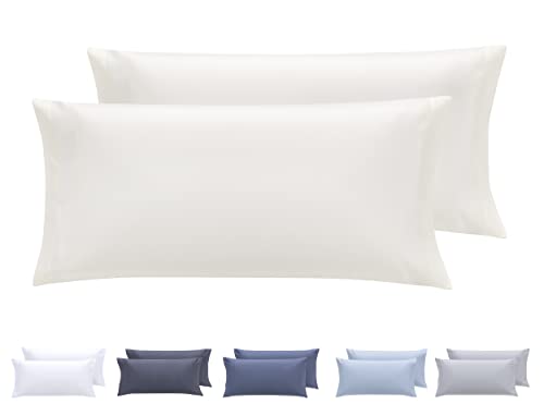 Todocama 2 Kissenbezüge, extra weich, hypoallergen, Set mit 2 Kissenbezügen, 70 x 40 cm, Beige von Todocama