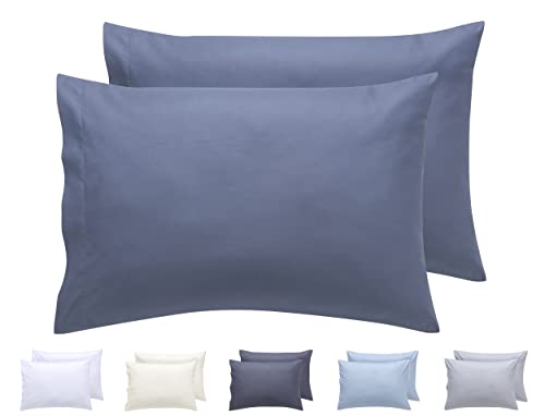 Todocama 2 Kissenbezüge, extra weiche Mikrofaser, hypoallergen, Set von 2-50 x 70 cm, Graublau von Todocama