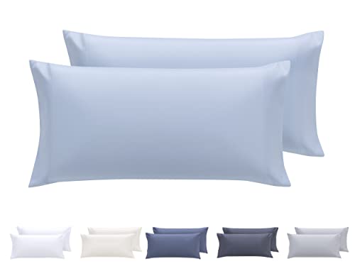 Todocama Set mit 2 extra weichen hypoallergenen Kissenbezügen aus Mikrofaser, Hellblau Todocama Set mit 2 extra weichen hypoallergenen Kissenbezügen aus Mikrofaser, Hellblau von Todocama