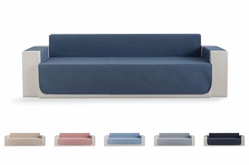 Todocama Sofabezug, Sitzschutz, gepolstert, mit Rautenmuster, atmungsaktiv, leicht zu reinigen, (Graublau, 4-Sitzer-Sofa) von Todocama