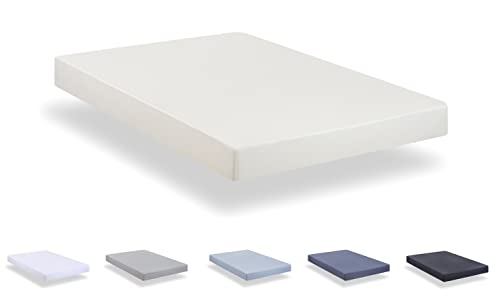 Todocama Spannbettlaken aus gebürsteter Mikrofaser, extra weich, 135 x 190/200 cm, Beige von Todocama