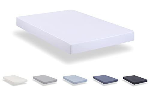 Todocama Spannbettlaken aus gebürsteter Mikrofaser, extra weich, für Bett 140 x 190/200 cm, Weiß von Todocama