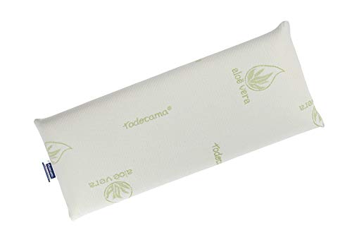 Todocama - Viskoelastisches Kissen, kompakter Kern. Doppelter Bezug mit Reißverschluss. Aloe Vera Plus-Gewebe. Thermoregulierbar an den Hals (70 cm) von Todocama