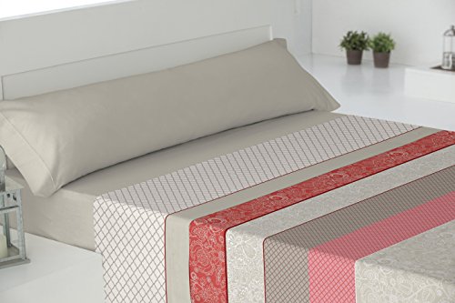 Todomueble Arica Bettwäsche-Set, Polycotton, beige, 150 x 190 cm von Todomueble