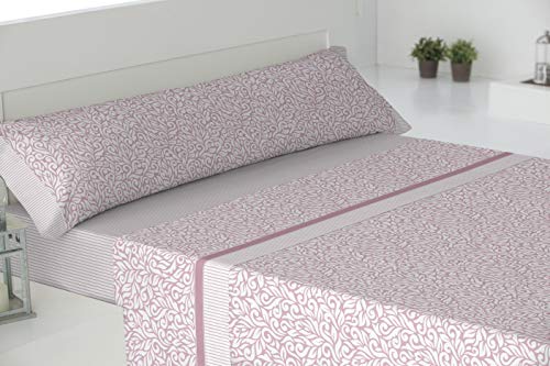 Todomueble Jalisco Bettwäsche Set, Polybaumwolle, Rosa, 190 x 200 cm von Todomueble