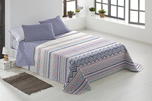 Todomueble Paduana Bangui Tagesdecke mit Bettbezug und Kissenbezug, Polyester, bunt, 105 von Todomueble