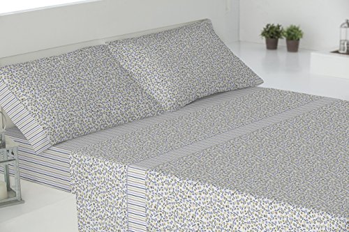 Todomueble Paduana Ibiza Bettwäsche-Set bestehend aus Spannbettlaken, Bettbezug und Kissenbezug, Baumwolle-Polyester, Malve, 230 x 270 cm von Todomueble