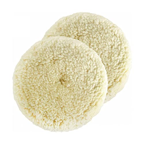 Polierpads aus natürlicher Wolle, Polierscheibe-Set, Polierscheibe für Verbundschneider, Auto-Schönheitskörperreparatur, Polier- und Polierpads, 2 Stück von Toeasliving