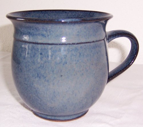 Töpferei Annett Fischer Tasse handgetöpfert Keramik Höhe 10,5 cm Durchmesser 10,5 cm Inhalt 400 ml (Blau) von Töpferei Annett Fischer