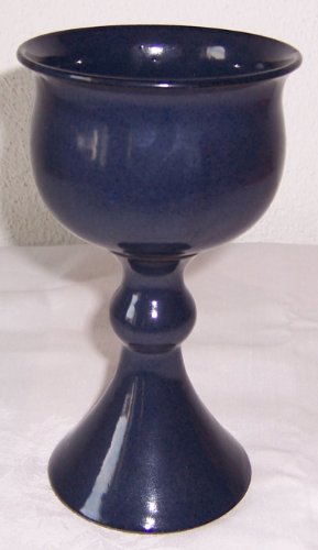 Töpferei Annett Fischer Weinkelch handgetöpfert H= 17cm (blau) von Töpferei Annett Fischer