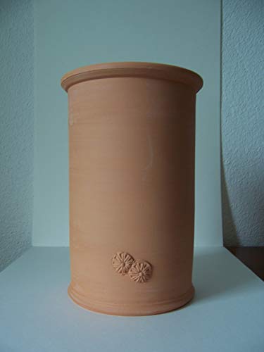 Töpferei Annett Fischer Weinkühler Terracotta handgetöpfert Höhe 21 cm Durchmesser 13 cm Volumen 1,4 l (beige-Stempel) von Töpferei Annett Fischer