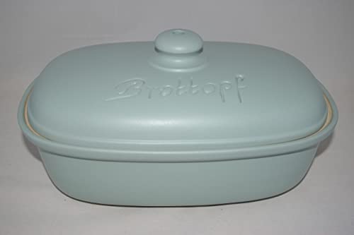 Töpferei Seifert Brottopf 30 cm Salbei Oval, Steinzeug Westerwald von Töpferei Seifert
