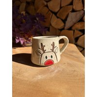 Handgemachte Keramik Rentier-Tasse | Weihnachtsbecher Unikat Töpferware Handgemachte Keramik Rentier-Tasse | Weihnachtsbecher Unikat Töpferware von ToepfereiGutAnn