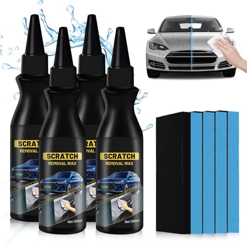100ML Autolack Reparatur Polieren Paste,Kratzer Reparatur Wachs für Auto,Auto Kratzer Reparaturpaste, Auto Kratzerentfernungs,Auto Kratzer Entferner für Verschiedene Oberflächen (4 Pcs) von Toerjii