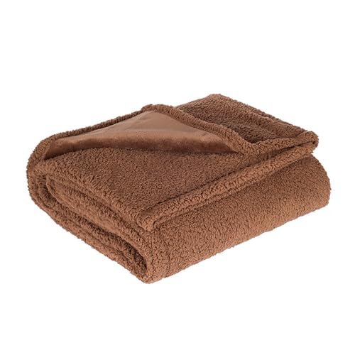 Liebesdecke Wasserdicht, Liebesdecke - Die wasserdichte Kuscheldecke, Wasserdicht Decke für Bett Couch Sofa, Haustier Wasserabweisend Tagesdecke Decke Warme Weiche Decke (S: 71 * 100CM, Braun) von Toerjii