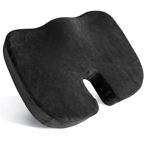 Tofern Steißbein Orthopädie Memory-Schaum Sitzkissen Autokissen Für Rückenschmerzen Steißbein Und Ischias Schmerzen (Schwarz) von Tofern