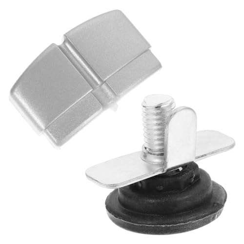 Tofficu 1 Satz Büroschreibtisch Bildschirm Fußmatte für Richtmaschinen Unterlage Tischbeine Schreibtischfüße Pads Radbefestigungskissen Stützbeine aus Metall Aluminiumlegierung Silber von Tofficu