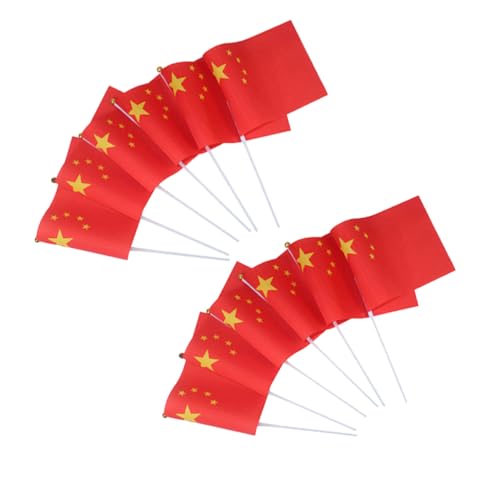 Tofficu Fahne Haltend 1 Satz Chinesische Kleine Rote Fahne Flaggen Des Landes Kleben Länderflaggen Auf Stick Handgehaltene Fahnen Handgehaltene Stockfahnen Handheld China Polyester von Tofficu