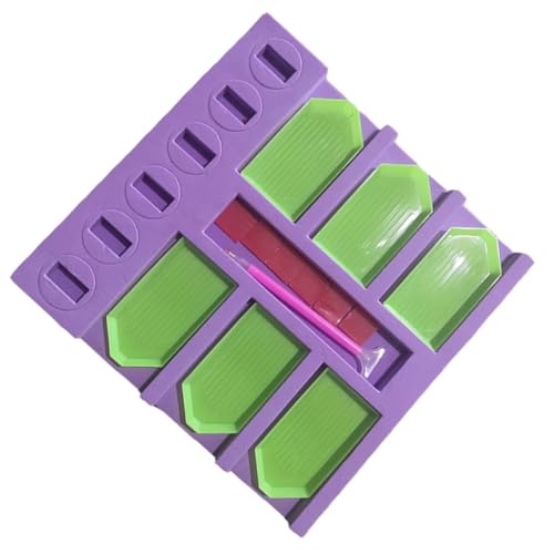 Tofficu 1 Satz DIY-Diamant-Zeichenstifte Diamantstickerei Diamantmalerei Diamant-Aufbewahrungsschalen Werkzeug Tabletthalter Gips Diamant-Organizer Plastik und Schwamm und Paste Violett von Tofficu
