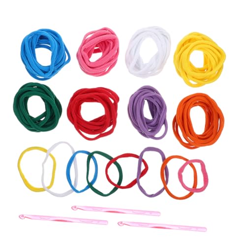 Tofficu 1 Satz Elastischer Kordelstricker Perlen DIY -strickwerkzeuge Elastisch Häkeln Bausatz Weben Handwerk DIY Webstuhlschlaufen Für Das Handwerk Makramee-Schnur Haken Ring Polyester von Tofficu