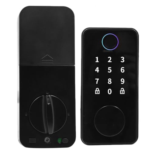 Tofficu 1 Satz Fingerprint Türschloss mit Passwort und Fingerabdruck Tragbares Elektronisches Schloss für Holz und Graffiti Türen Multifunktionale Sicherheitslösung für Zuhause und Büro von Tofficu