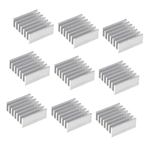 Tofficu 1 Satz Ic-chip-kühler Aluminium Hitze Thermal- Kühlung Kühlkörper-kühlmodul Abdeckung Kühlkörper-kühlkissen Chip-kühlkörper Heizkörper Silver 24 Stück von Tofficu