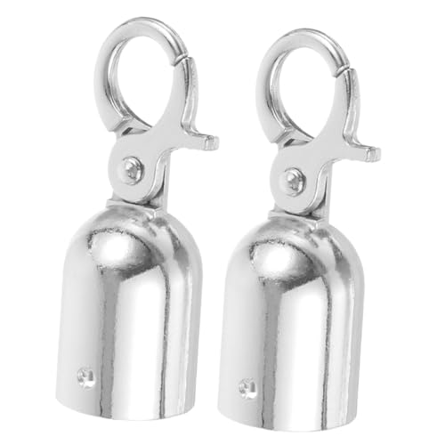 Tofficu 1 Satz Seilendstopper Mit Haken Robust Und Elegant Für Stangen Und Dekorationsseile Einfache Montage Ohne Werkzeug Rostbeständig Und Vielseitig Einsetzbar 2 Stück von Tofficu