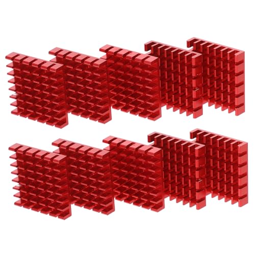 Tofficu 1 Satz Teiliges Aluminium Kühlkörper Oxidierte Rote Wärmeableiter Für Ic Chips Effiziente Wärmeableitung Für Elektronik Led Ram Mehr 10 Stück Tofficu 1 Satz Teiliges Aluminium Kühlkörper Oxidierte Rote Wärmeableiter Für Ic Chips Effiziente Wärmeableitung Für Elektronik Led Ram Mehr 10 Stück von Tofficu