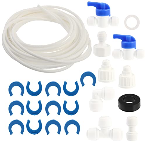Tofficu 1 Satz Wasserrohr Set für Kühlschrank und Wasserfilter Teiliges Installationskit mit Praktischen Verbindungsstücken und Absperrventil für Eisbereiter und Luftbefeuchter Tofficu 1 Satz Wasserrohr Set für Kühlschrank und Wasserfilter Teiliges Installationskit mit Praktischen Verbindungsstücken und Absperrventil für Eisbereiter und Luftbefeuchter von Tofficu