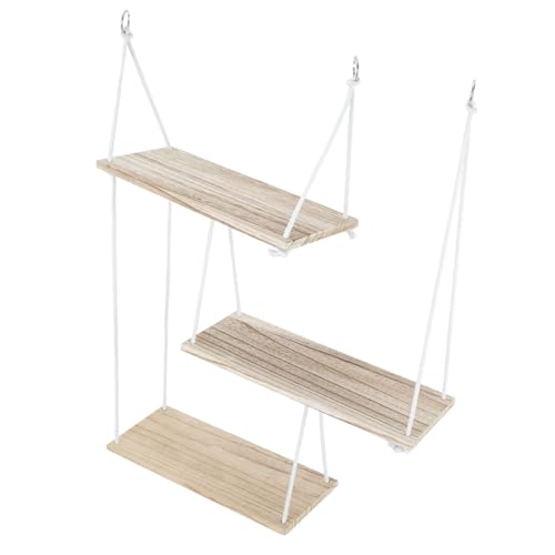 Tofficu 1 Set Home Decor Regale Macrame Wand Hängen Wand Hängen Rack Hängen Baumwolle Seil Beige von Tofficu