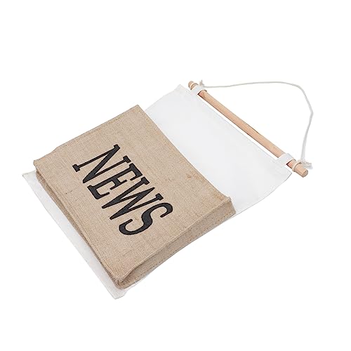 Tofficu 1Stück Wand Montiert Aufbewahrungstasche für Magazine Jute Hängende Tasche Multifunktionales Design für Zuhause für Schlafzimmer und Eingangsbereich von Tofficu