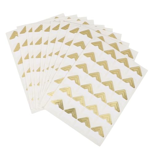 Tofficu 10 Blatt Goldene Selbstklebende Fotoecken aus Stabilem Papier für Scrapbooking Fotoalben und Tagebücher Vielseitige Klebeecken mit Luxuriösem Goldfinish zum Schutz und Dekorieren Tofficu 10 Blatt Goldene Selbstklebende Fotoecken aus Stabilem Papier für Scrapbooking Fotoalben und Tagebücher Vielseitige Klebeecken mit Luxuriösem Goldfinish zum Schutz und Dekorieren von Tofficu