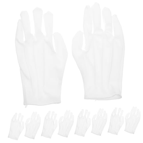 Tofficu 10 Paare Staubdichte Polyester Handschuhe für Schmuckhandling Atmungsaktiv Feine Verarbeitung Langlebig Geeignet für Uhren Antiquitäten Schmuckinspektion Professionelle von Tofficu