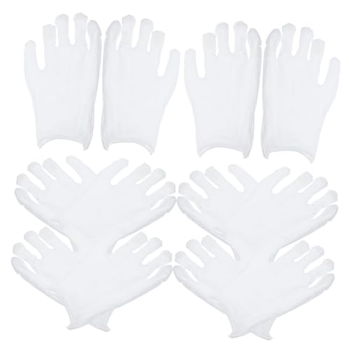 Tofficu 10 Paare Weiße hochwertige Baumwollhandschuhe Arbeitshandschuhe Mehrzweck Schutzhandschuhe Langlebig Komfortabel Wiederverwendbar für Damen und Herren Labor und Garten Tofficu 10 Paare Weiße hochwertige Baumwollhandschuhe Arbeitshandschuhe Mehrzweck Schutzhandschuhe Langlebig Komfortabel Wiederverwendbar für Damen und Herren Labor und Garten von Tofficu