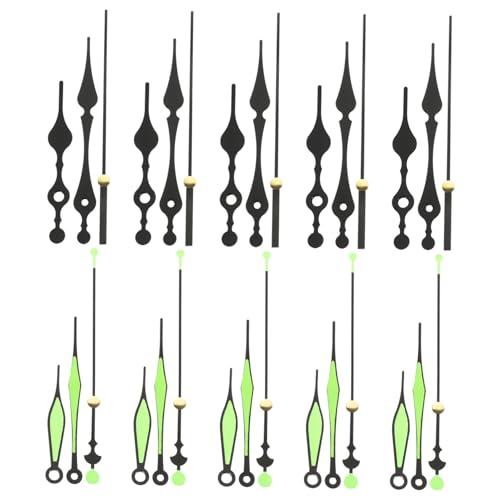 Tofficu 10 Sätze Uhr Handset Austausch Der Uhrzeiger Reparatur Standuhr Uhr Hands -kit Retro Modern Ersatz Bausatz DIY-Uhr Mechanismus-kit Für Wanduhren Pendeluhr Kleine Uhrzeiger Plastik von Tofficu