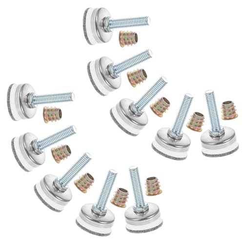 Tofficu 10 Sätze Verstellbare Möbel-nivellierfüße Basis Gewinde Höhenverstellbare Möbelbeine für Schrank Tisch Kommode Schwerlast für Zuhause Büro von Tofficu